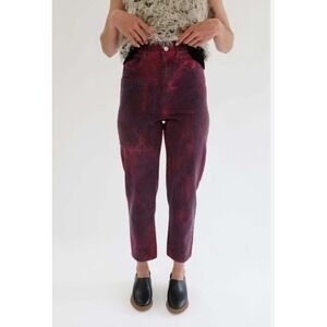 Anntian Ordinary Jeans Organic Cotton High Rise Tapered Purple Dye Womens M